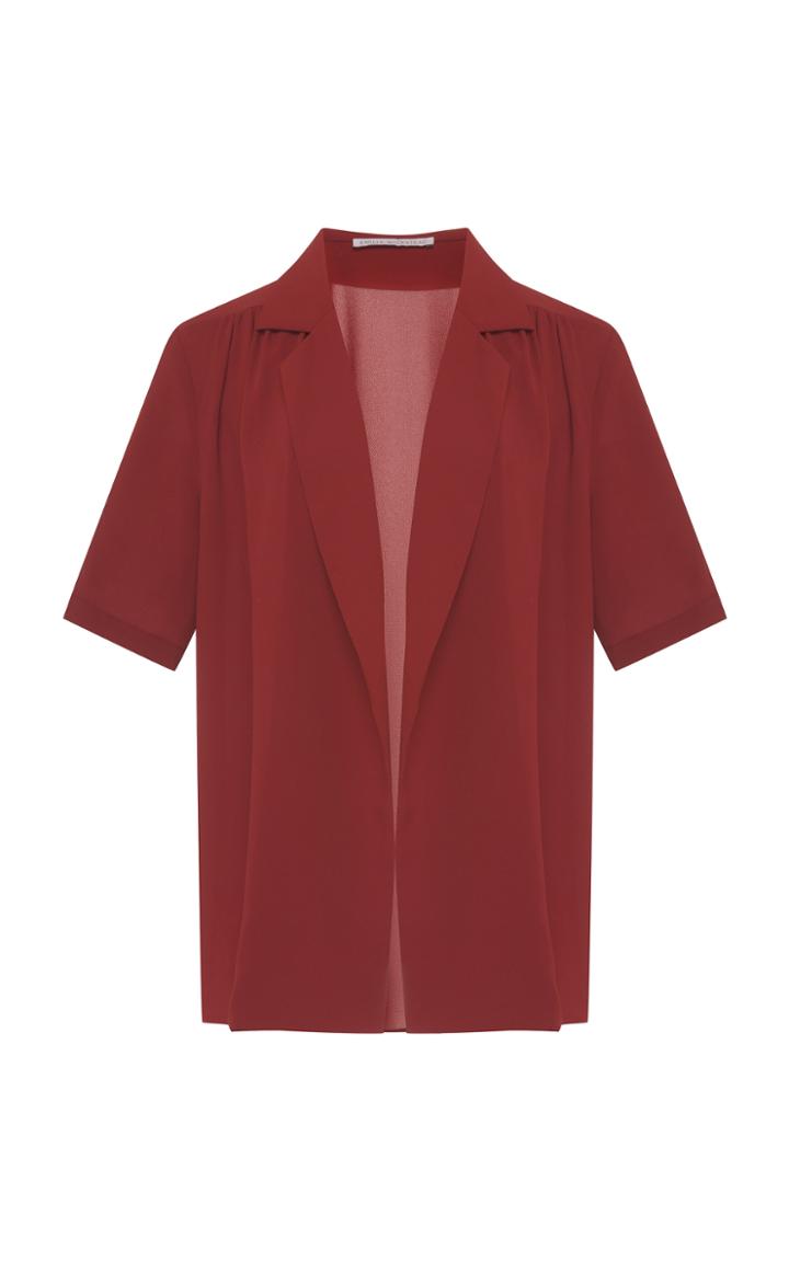 Emilia Wickstead Eudora Crepe Blazer Top