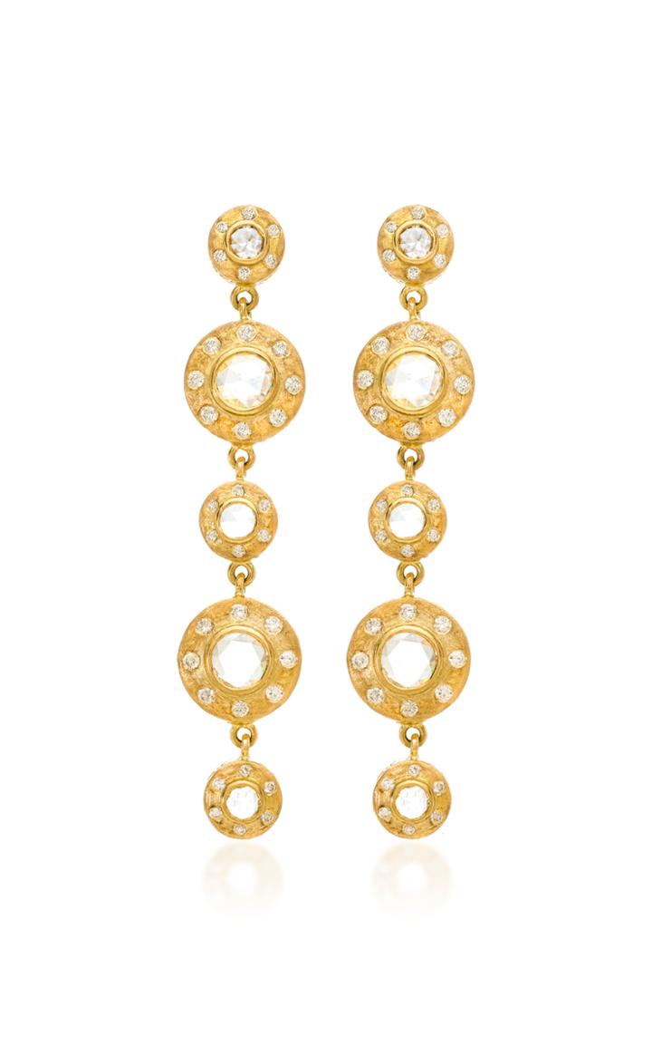 Sethi Couture Dunes 18k Yellow-gold And Diamond Drop Earrings