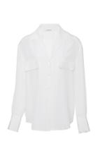 Frame Silk-crepe Top Size: Xs