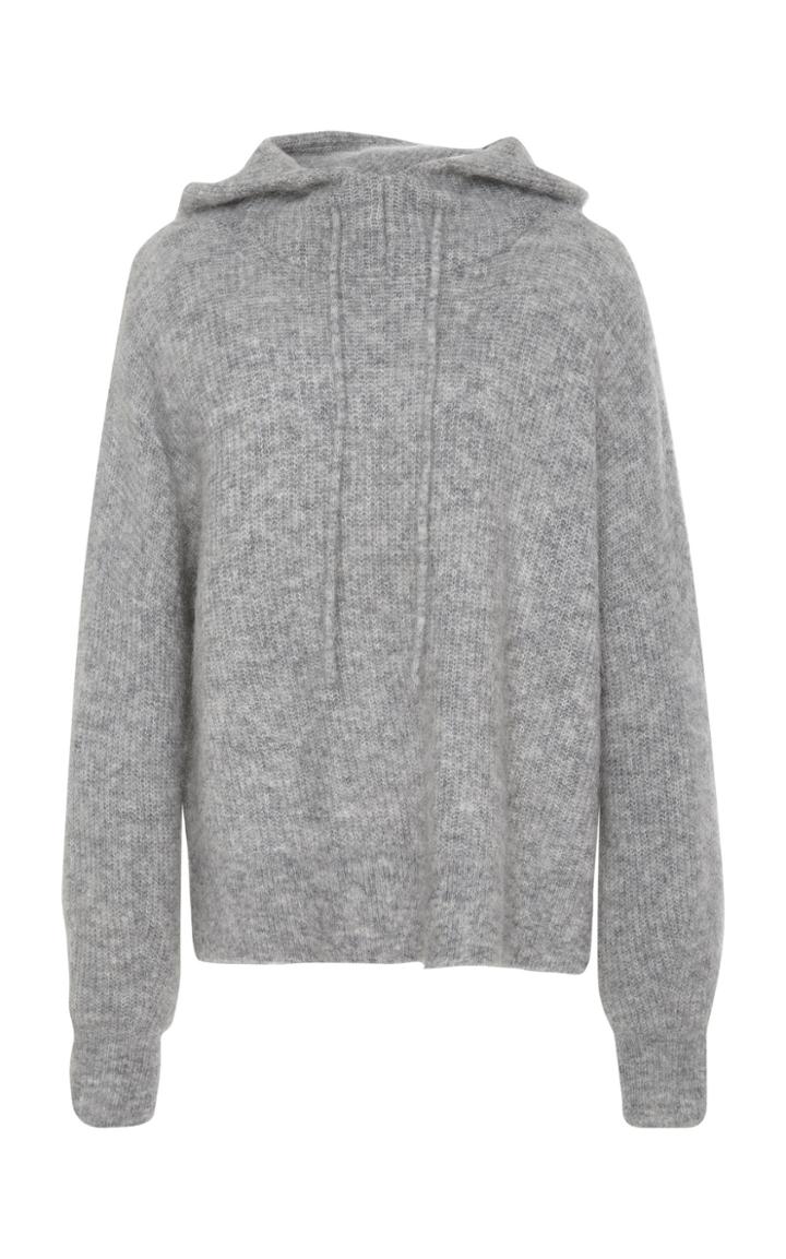Ganni Callahan Ribbed Wool-blend Hoodie