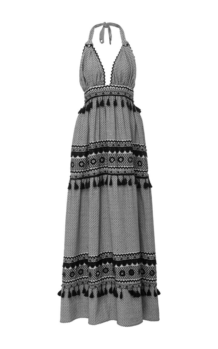 Dodo Bar Or David Tassel Halter Dress
