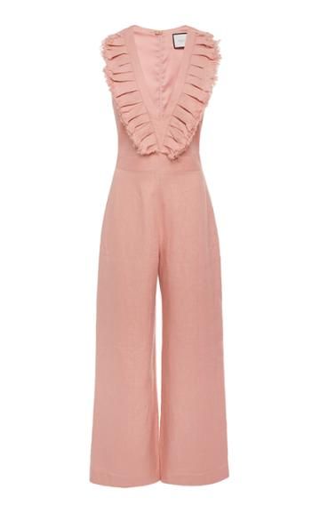 Alexis Odalys Cropped Linen Jumpsuit