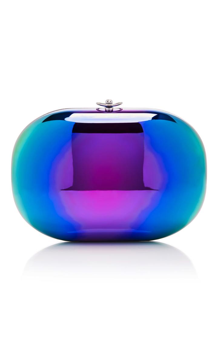 Jeffrey Levinson Elina Mirrored Rainbow Spectrum Clutch