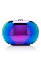 Jeffrey Levinson Elina Mirrored Rainbow Spectrum Clutch
