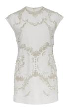 Moda Operandi Valentino Sheer-accented Silk Mini Dress