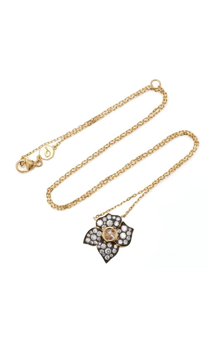 Sorellina Hail Storm Fiore White Diamond Pendant Necklace