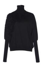 Andrew Gn Embroidered Turtleneck Top