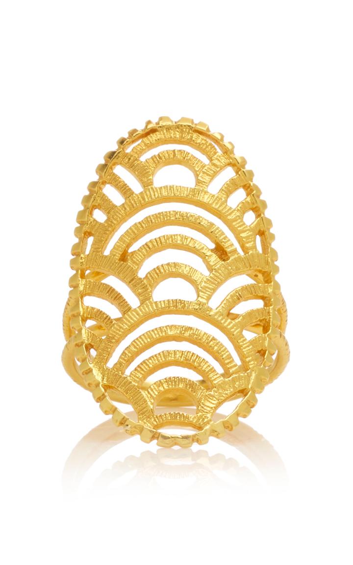 Ilias Lalaounis 18k Gold Nubia Shield Ring