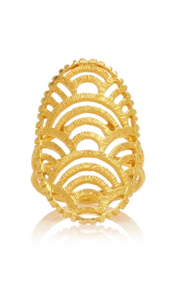 Ilias Lalaounis 18k Gold Nubia Shield Ring