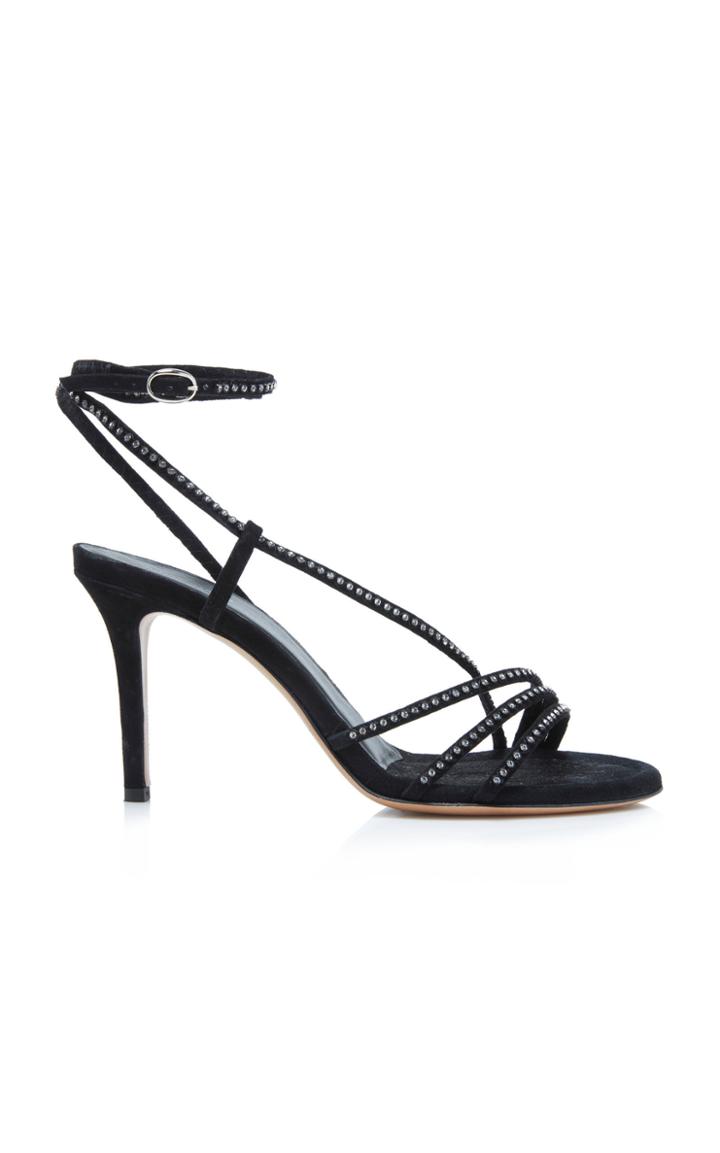 Isabel Marant Amspee Crystal-embellished Suede Sandals
