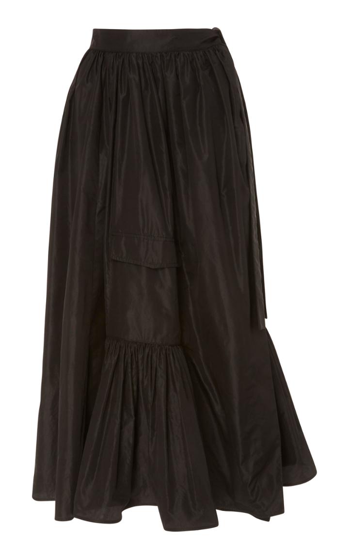 Jonathan Cohen Taffeta Silk Wrap Skirt