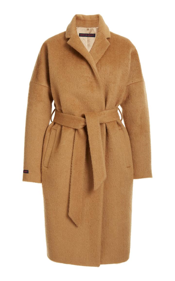 Moda Operandi Martin Grant Brushed Wool Wrap Coat