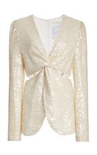 Moda Operandi Markarian Sequin Twist Side Cutout Top