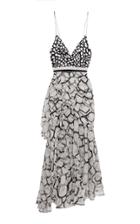 Alex Perry Zoe Printed Silk Bikini Ruffle Lady Dress