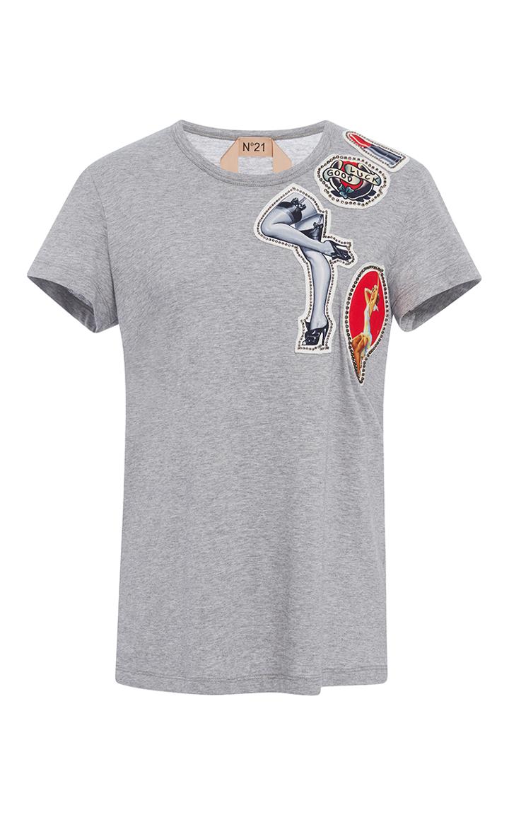 N 21 N&deg;21 Patched Tessa Tee