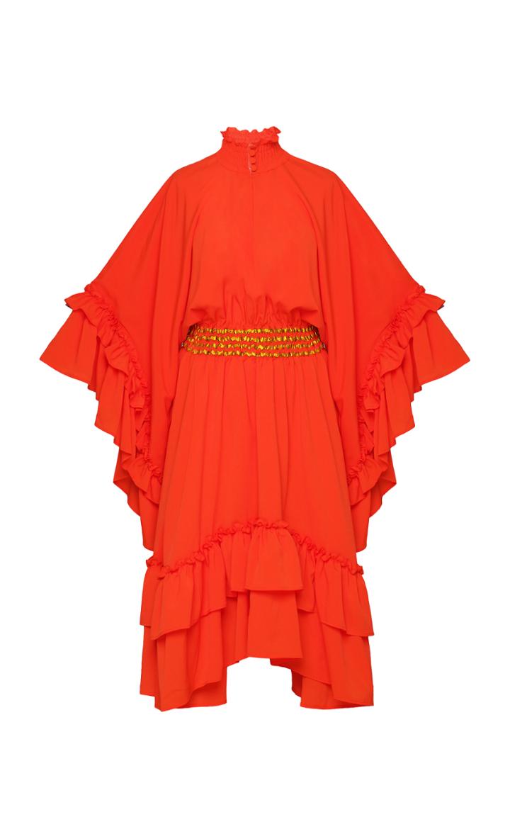 Marianna Senchina Red Gypsy Sleeve Dress