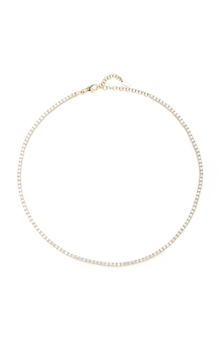The Last Line 14k Yellow Gold And Diamond Tennis Necklace