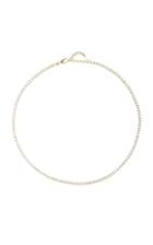 The Last Line 14k Yellow Gold And Diamond Tennis Necklace
