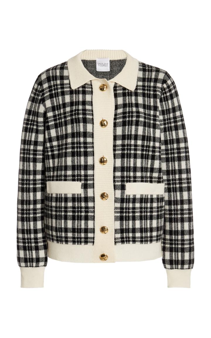 Moda Operandi Madeleine Thompson Plaid Cashmere-wool Cardigan