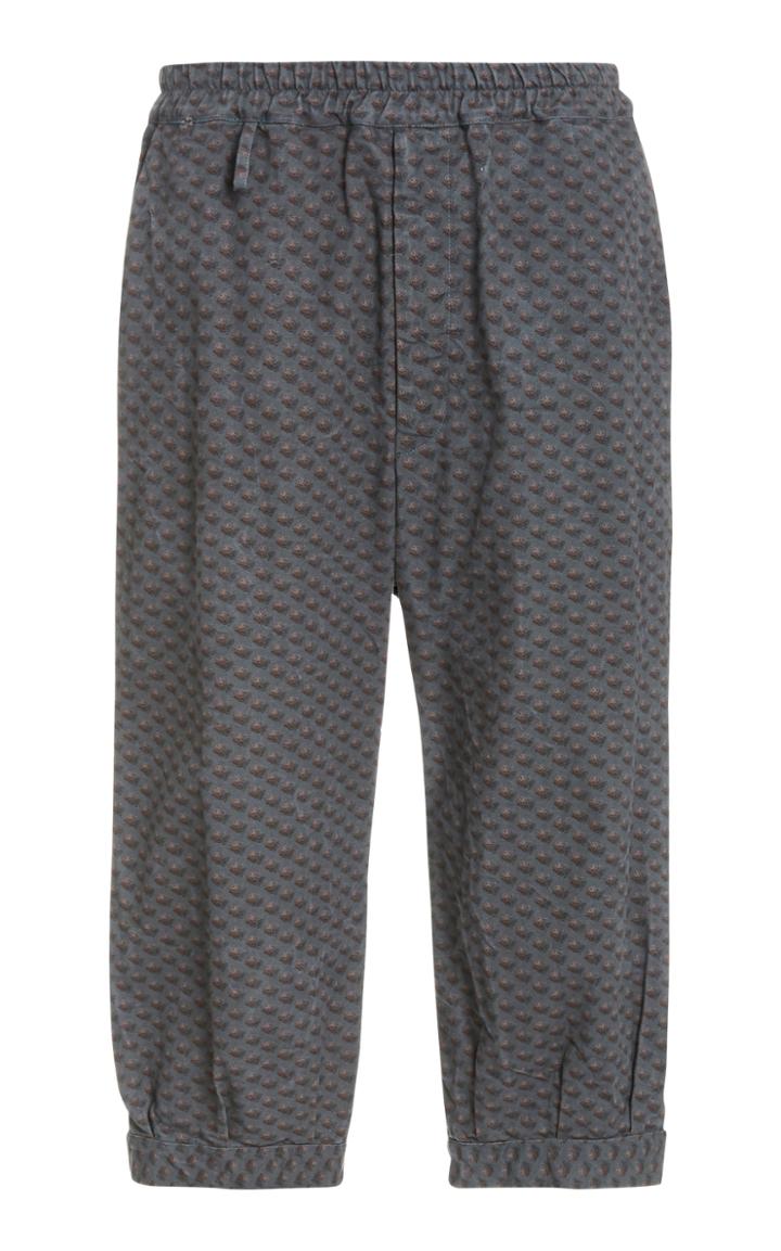 By Walid Orson Printed Twill Cropped Pants