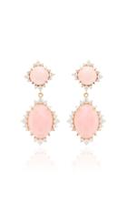 Kathryn Elyse Halo 14k Yellow Gold Opal And Diamond Earrings