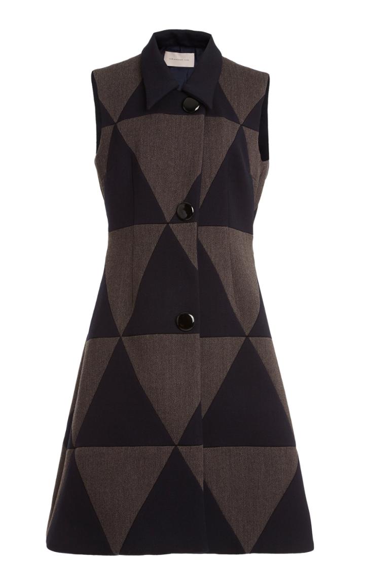 Moda Operandi Christopher Kane Patchwork Wool Twill Coat