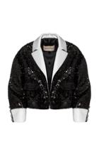 Alexandre Vauthier Cropped Sequin Tuxedo Jacket