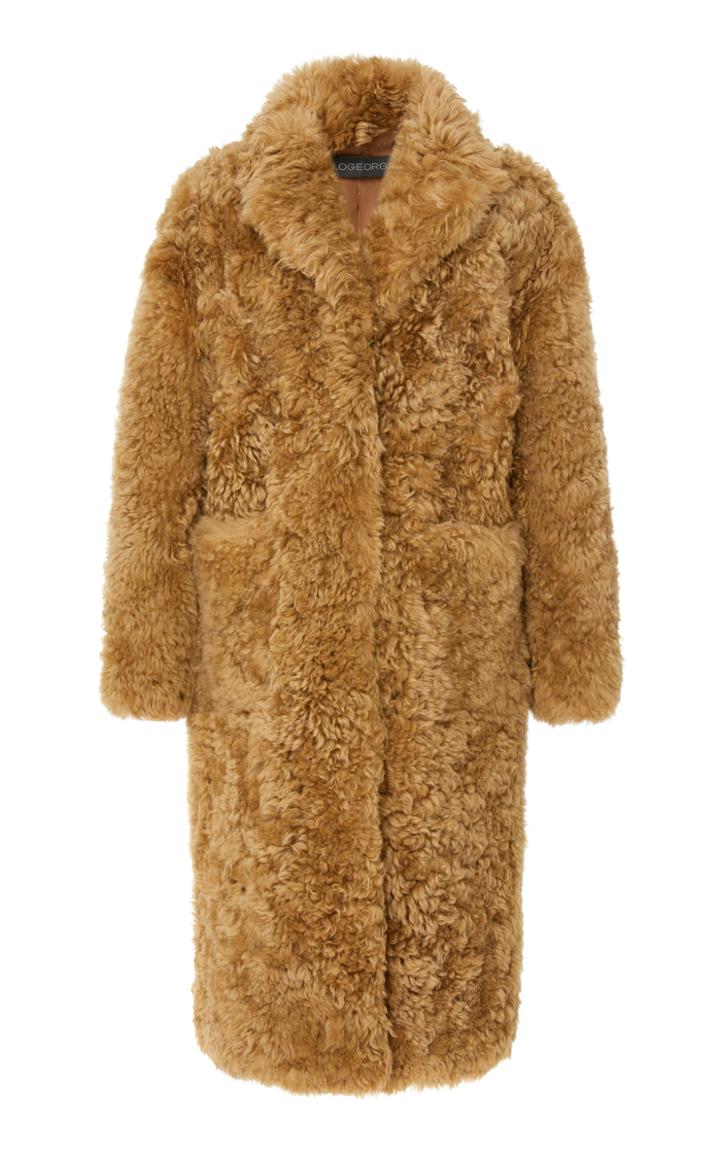 Pologeorgis The Gracie Lapel Shearling Coat