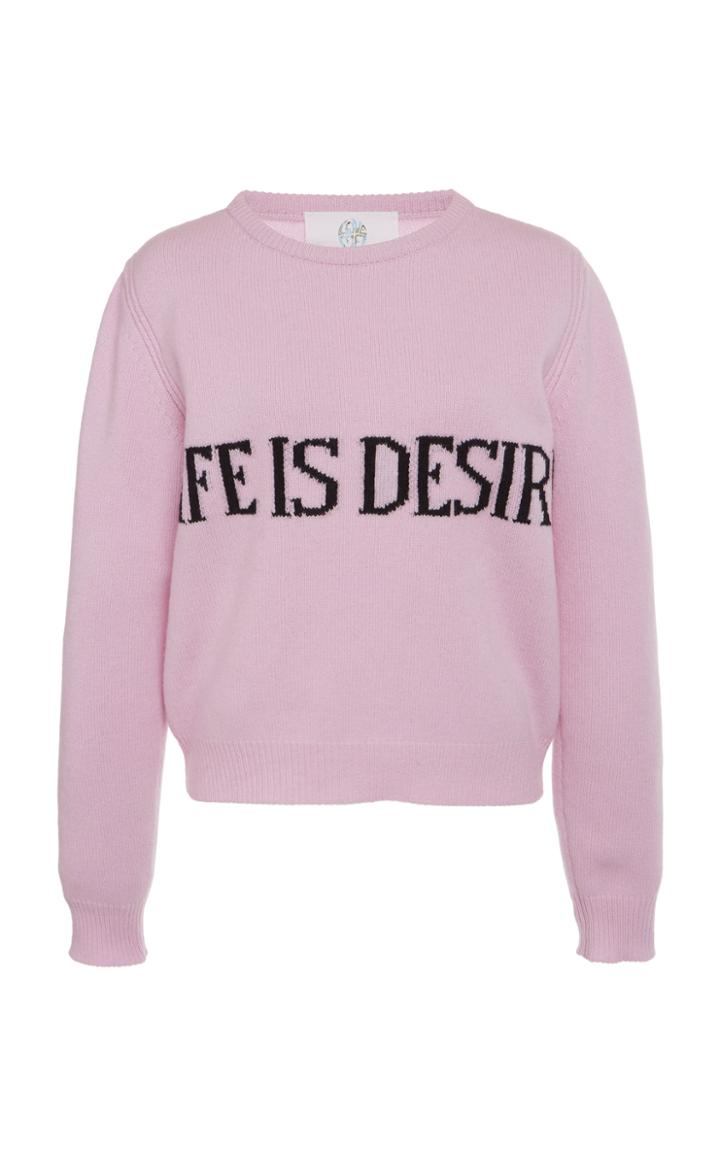 Moda Operandi Alberta Ferretti Life Is Desire Eco-cashmere Cropped Sweater