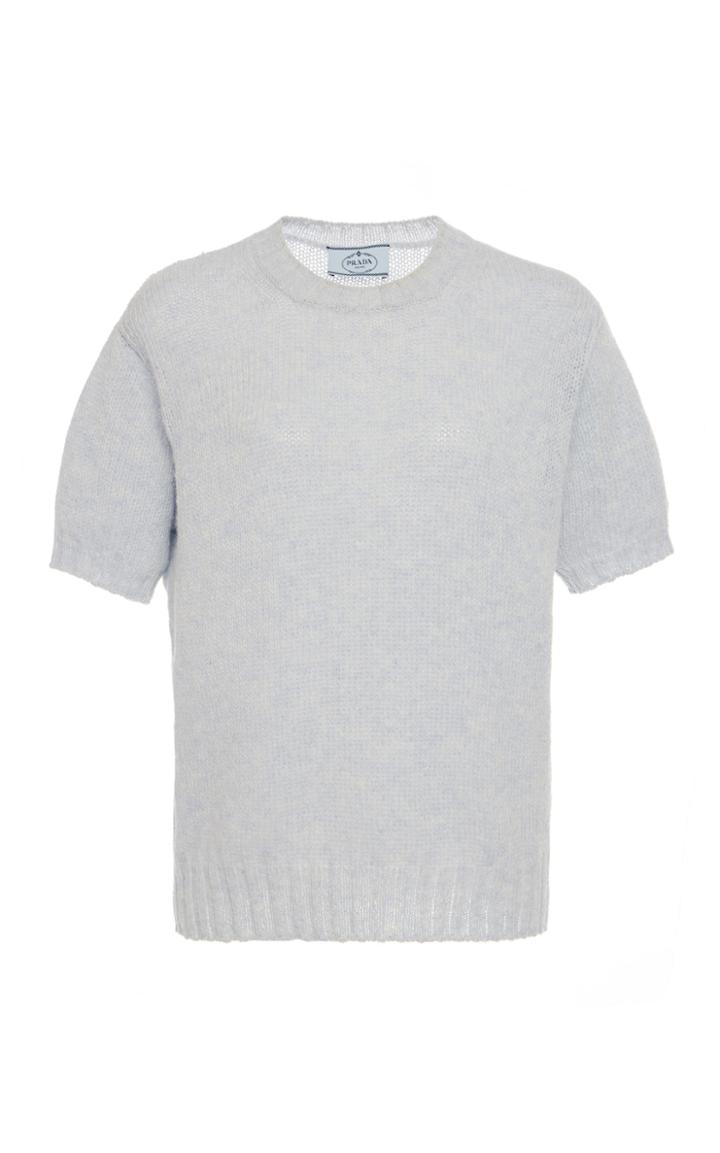 Moda Operandi Prada Short Sleeved Virgin Wool Top Size: 36