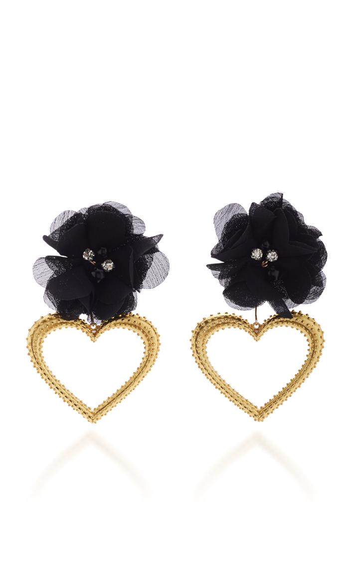Mallarino Margot 24k Gold Vermeil, Silk And Crystal Earrings