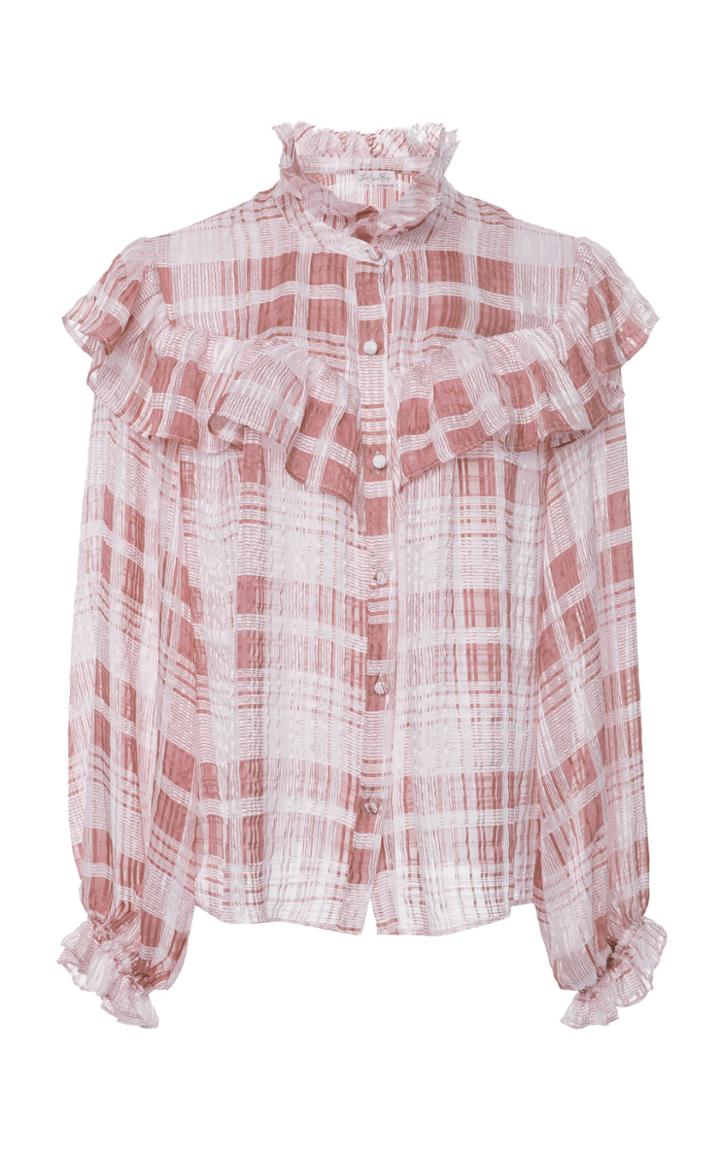 Loveshackfancy Erica Silk Top