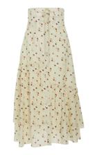 Sea Corset Ruffled Cotton Skirt