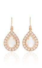 Misahara Basa 18k Rose Gold Rainbow Moonstone And Diamond Earrings