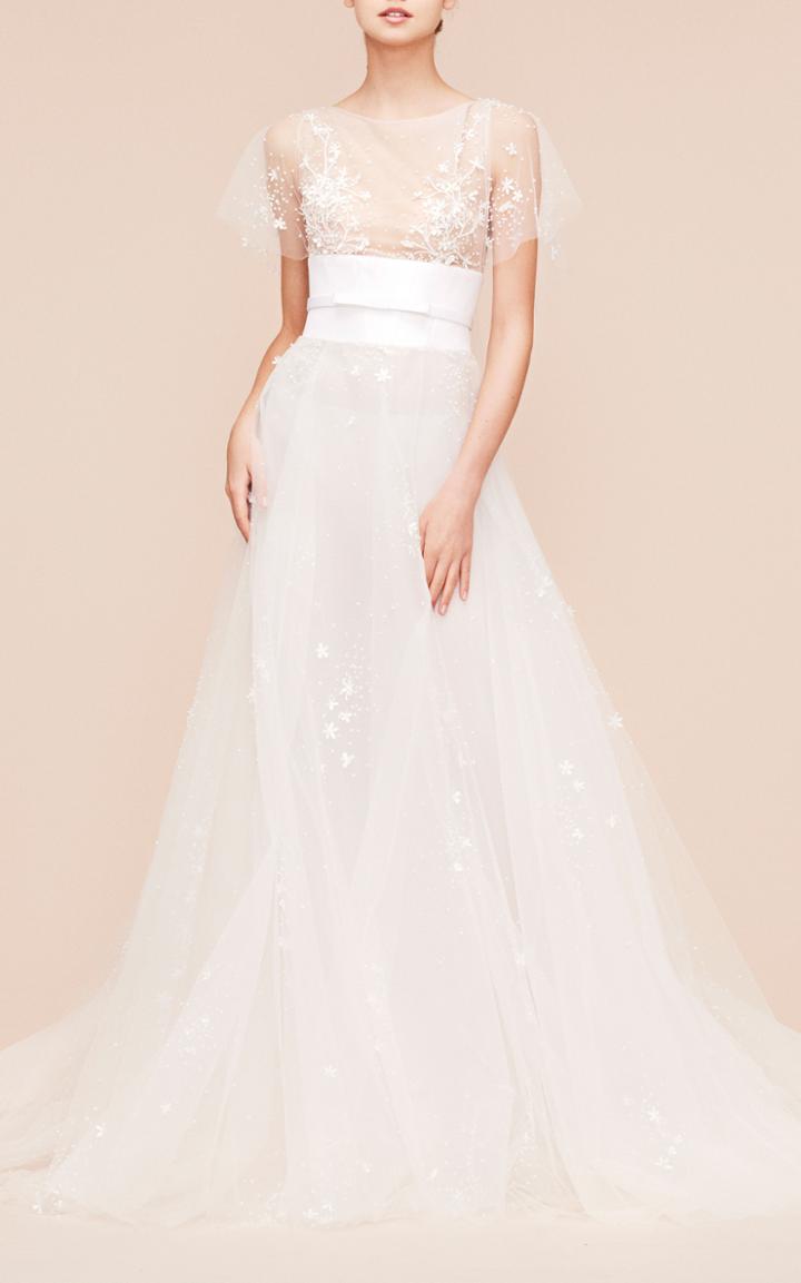 Georges Hobeika Bridal Sheer Floral Embellished Gown