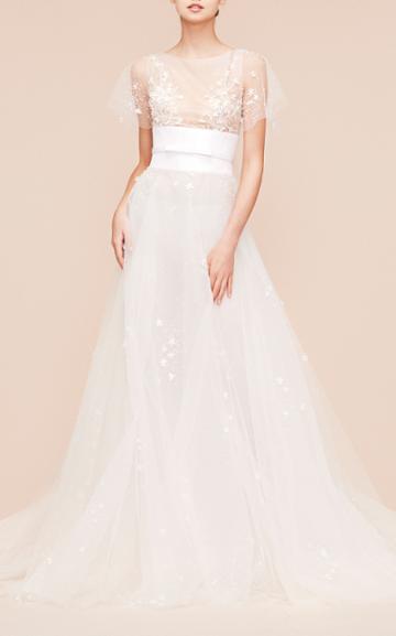 Georges Hobeika Bridal Sheer Floral Embellished Gown