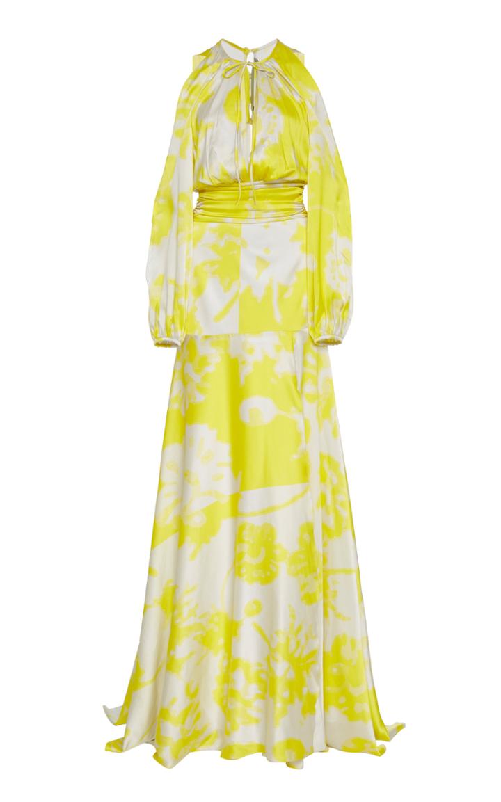 Moda Operandi Silvia Tcherassi Beneveneto Printed Cold-shoulder Dress
