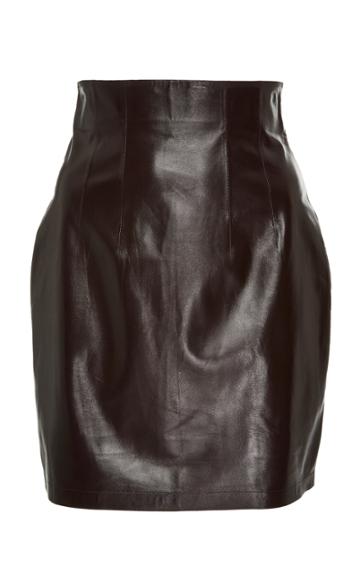 Zeynep Arcay High Waisted Leather Skirt