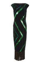 Sally Lapointe Emerald Sequin Pencil Dress