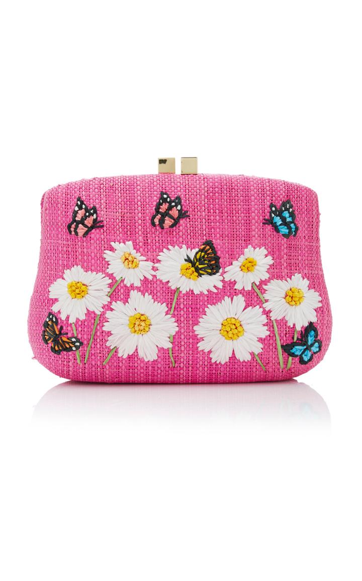 Serpui Blair Daisy Embroidered Minaudiere