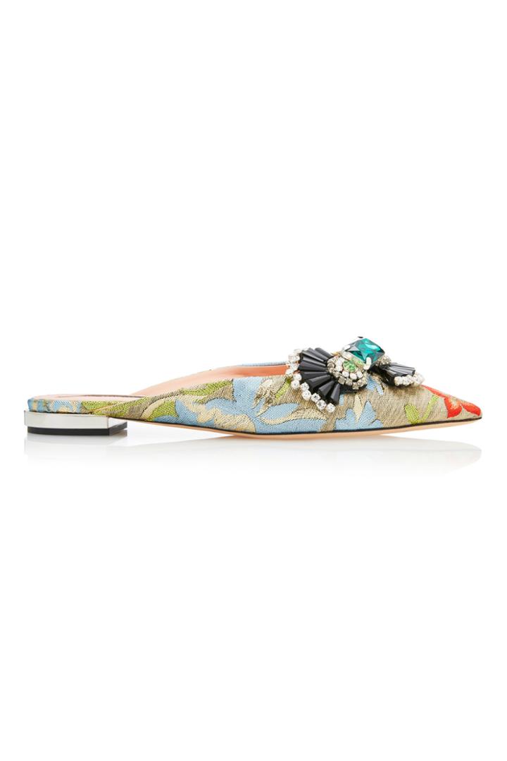 Rochas Brocade Flat Mule