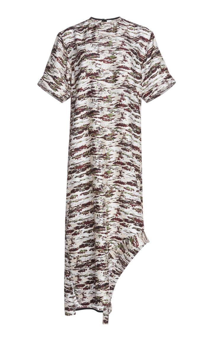 Victoria Beckham Appliqud T-shirt Belted Dress