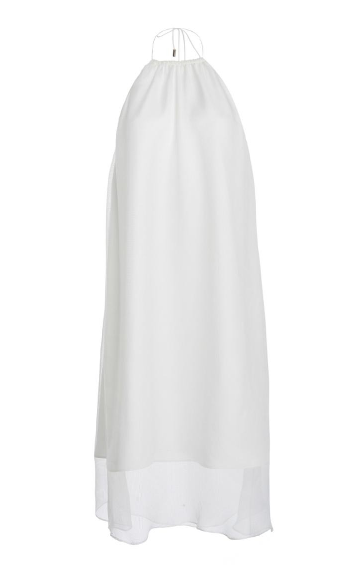 Jeffrey Dodd Halter Dress With Silk Mesh Overlay