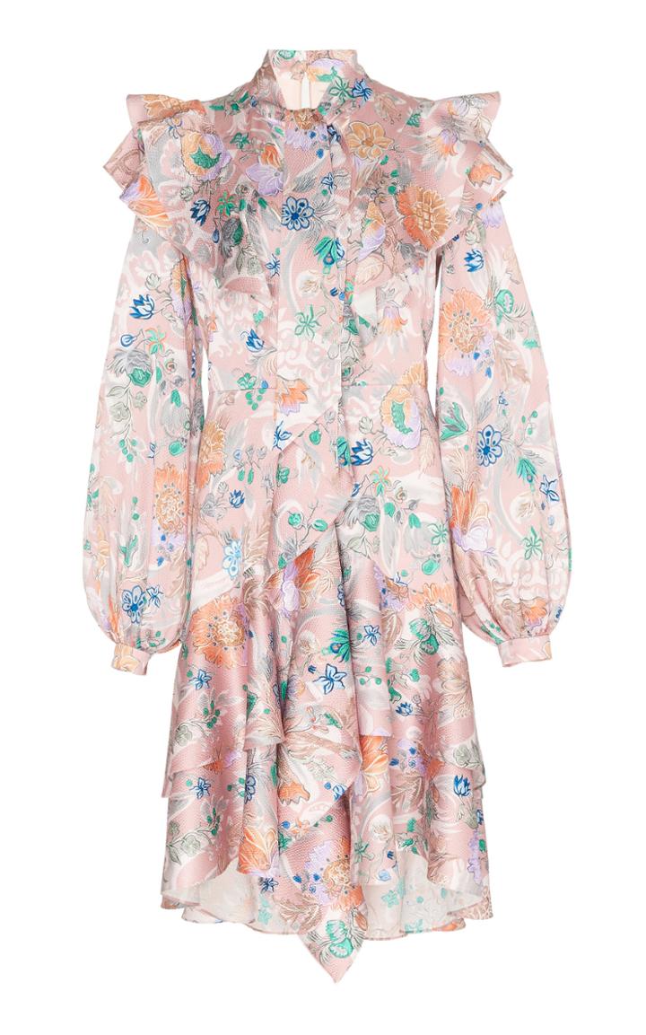 Peter Pilotto Silk Ruffle Mini Dress