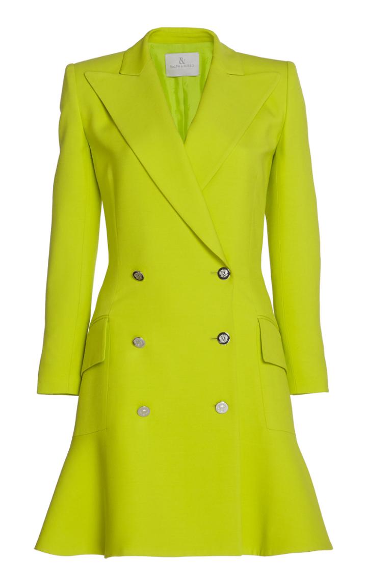 Ralph & Russo Double Breasted Wool-blend Tailored Dress