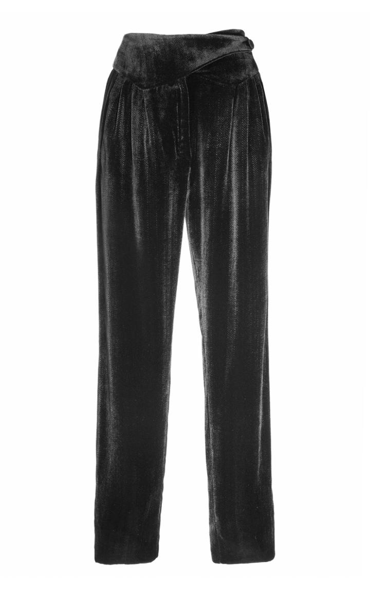 Moda Operandi Blaz Milano Etoile Basque Pleated Cotton Velvet Trousers