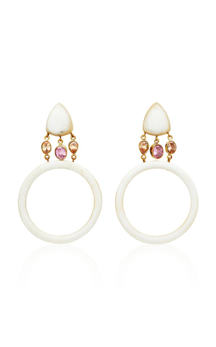 Ashley Pittman Wapevu Horn Tourmaline And Amethyst Earrings