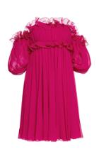 Moda Operandi Giambattista Valli Off-the-shoulder Bow-embellished Chiffon Mini Dress