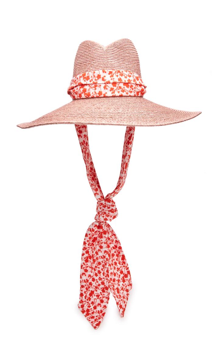 Gigi Burris M'o Exclusive Jeannie Cotton-trimmed Straw Hat
