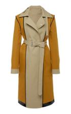 Proenza Schouler Dual Toned Reversible Accent Stitching Cotton Trench